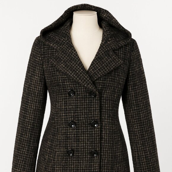 Anne Klein Women’s Wool Blend Coat with Hood – Size L – Excellent Condition - Picture 1 of 4
